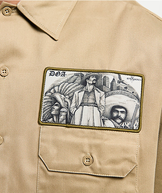 DGA Soy Chicano Khaki Work Shirt