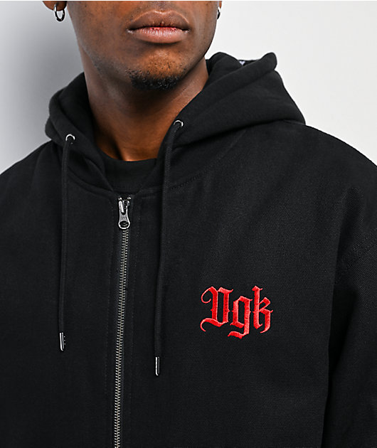 DGK Armory Black Hooded Bomber Jacket | Zumiez