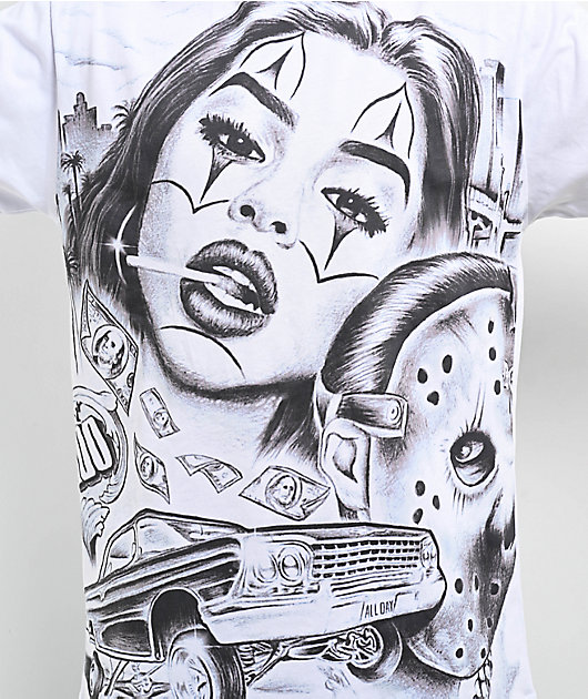 ◇ILLIGO◇ Drawing Park Overfit T-Shirt White DRAWING PARK OVERSIZED T-SHIRT WHITE - illigo | 60% - Asian