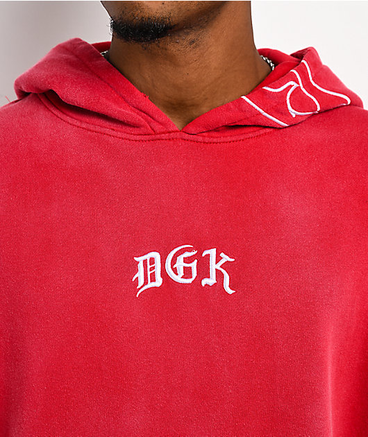DGK Battalion Red Wash Hoodie