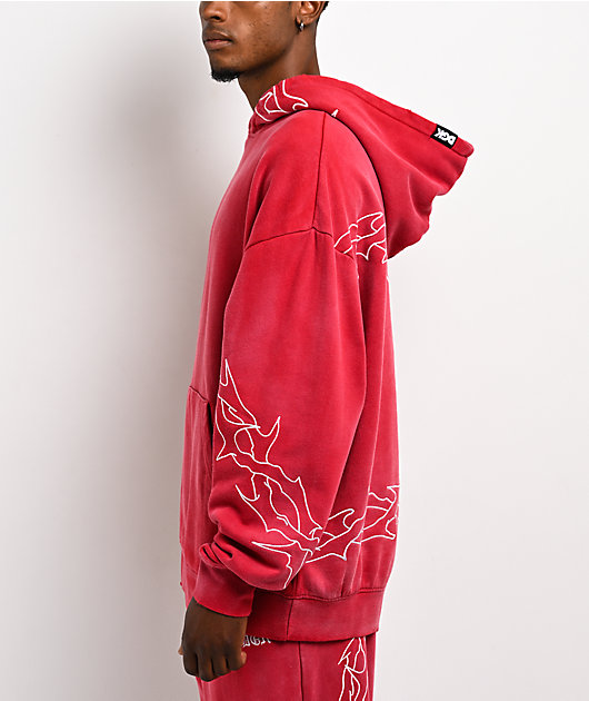 DGK Battalion Red Wash Hoodie