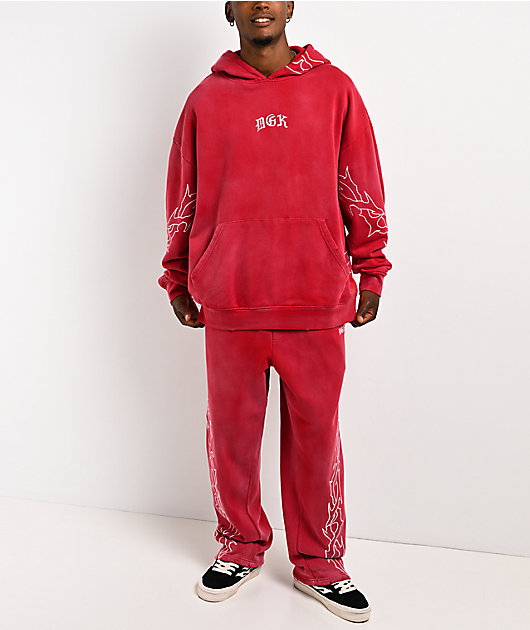 DGK Battalion Red Wash Hoodie