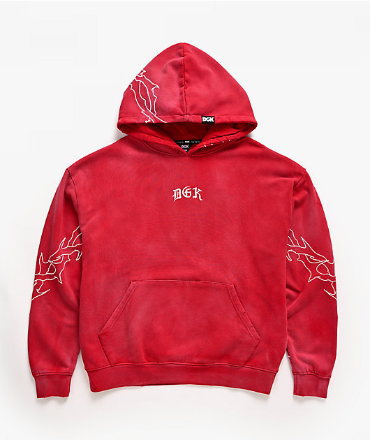 DGK Battalion Red Wash Hoodie