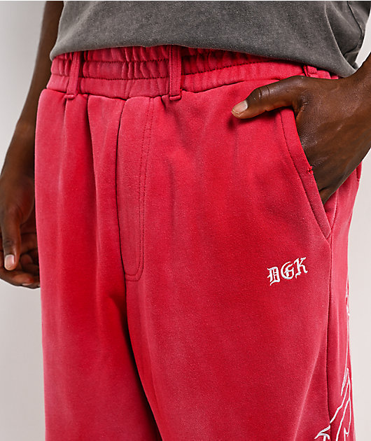 DGK Battalion Red Wash Sweatpants