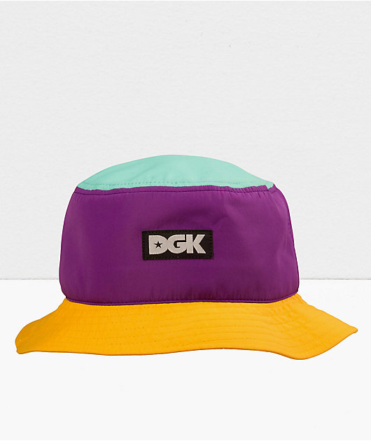 DGK Block Yellow, Purple \u0026 Aqua Bucket Hat