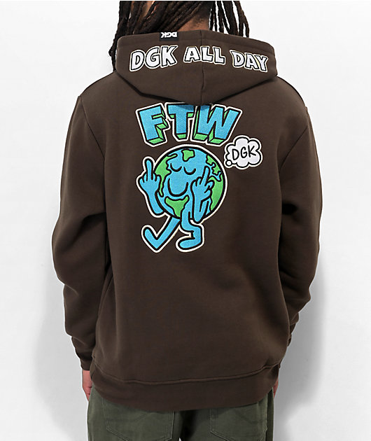 DGK Chaos Brown Hoodie Zumiez