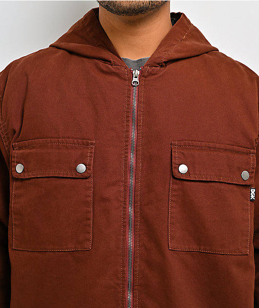 DGK Cielo Vintage Burgundy Boxy Zip Jacket