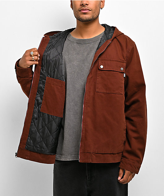DGK Cielo Vintage Burgundy Boxy Zip Jacket