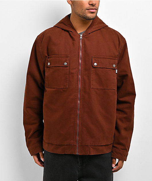 DGK Cielo Vintage Burgundy Boxy Zip Jacket