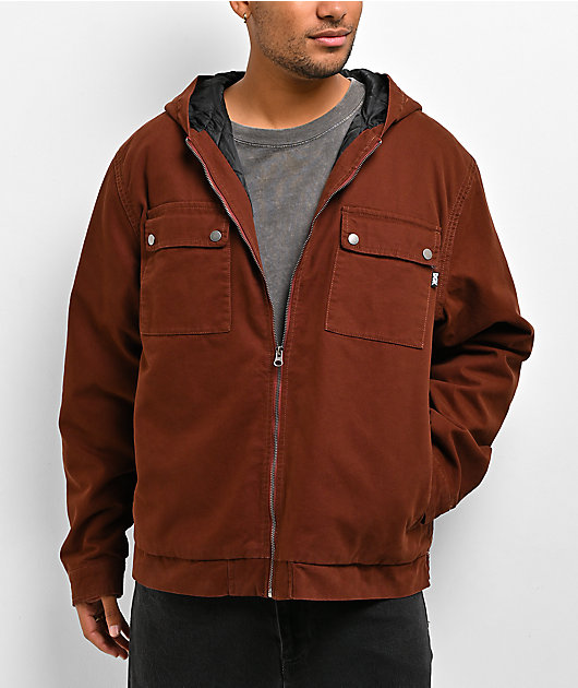 DGK Cielo Vintage Burgundy Boxy Zip Jacket