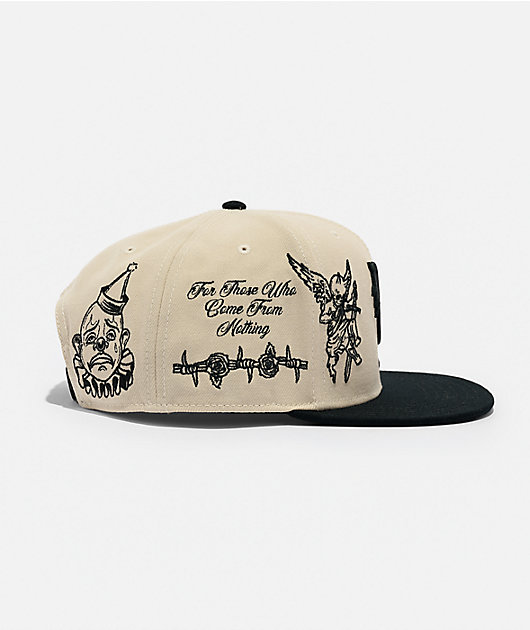 DGK Clownin Natural & Black Snapback Hat