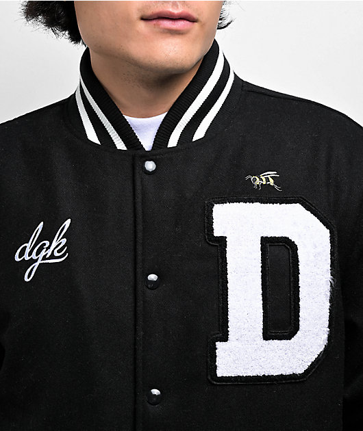 DGK Cultivators Black & White Varsity Jacket | Zumiez