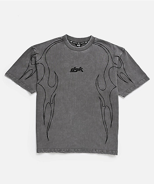 DGK Cutlass Grey Wash Boxy T-Shirt | Zumiez