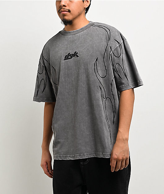 DGK Cutlass Grey Wash Boxy T-Shirt | Zumiez