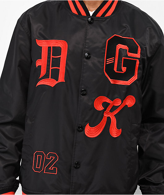 DGK Devotion Red & Black Varsity Jacket | Zumiez