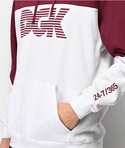 DGK Era White \u0026 Burgundy Hoodie