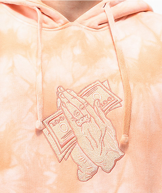 Peach tie best sale dye hoodie