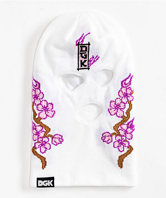 DGK Fire Blossom White Balaclava