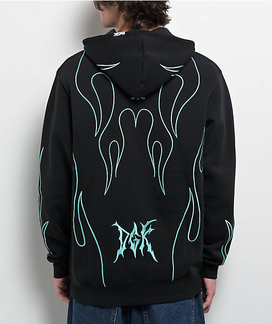 国内で当店のみ DARKFOG - Chalk Print Oversized Hoodie DGK Fuego Black Hoodie | Zumiez