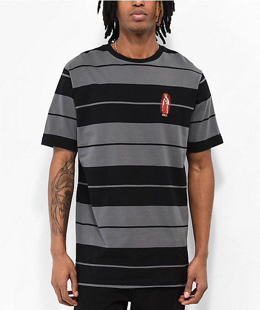 DGK Glory Black & Grey Stripe Knit T-Shirt | Zumiez