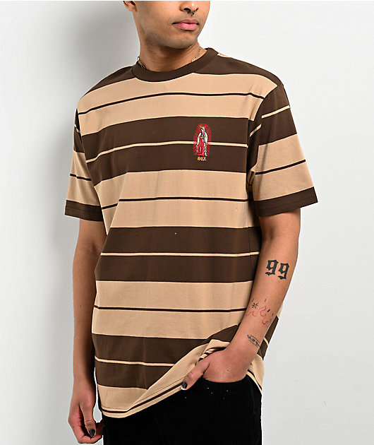 LGB ブラウン Tシャツ ROASTED ROCK'N BEANS W&R Coffee Bean Boxy T-Shirt | Wrongs & Rebels