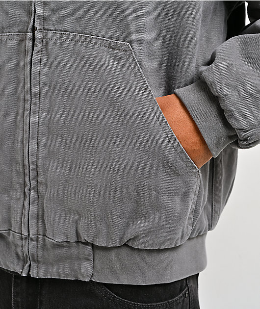 DGK Guadalupe Black Wash Hooded Canvas Jacket