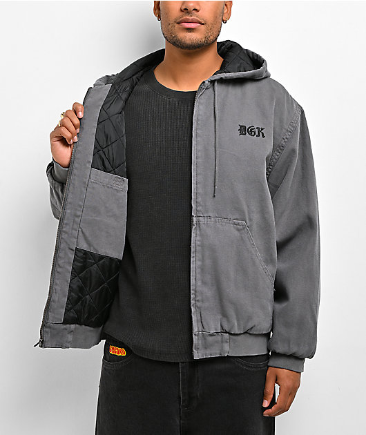 DGK Guadalupe Black Wash Hooded Canvas Jacket