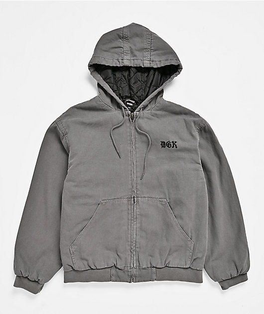 DGK Guadalupe Black Wash Hooded Canvas Jacket