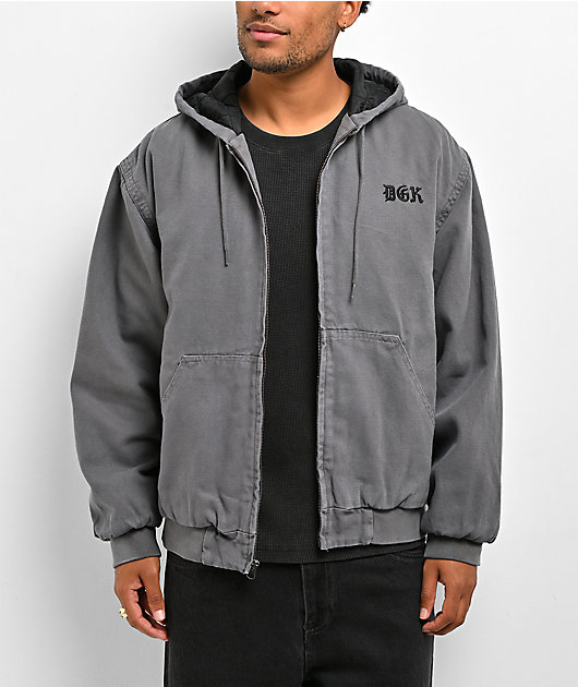 DGK Guadalupe Black Wash Hooded Canvas Jacket