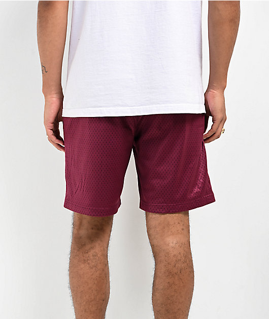 DGK Guadalupe Burgundy Mesh Shorts | Zumiez
