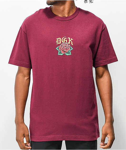 DGK Guadalupe Burgundy T-Shirt | Zumiez