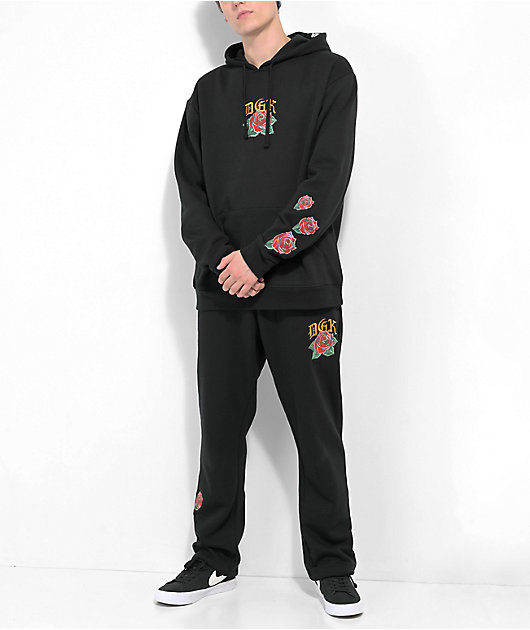 DGK Guadalupe Embroidered Black Sweatpants