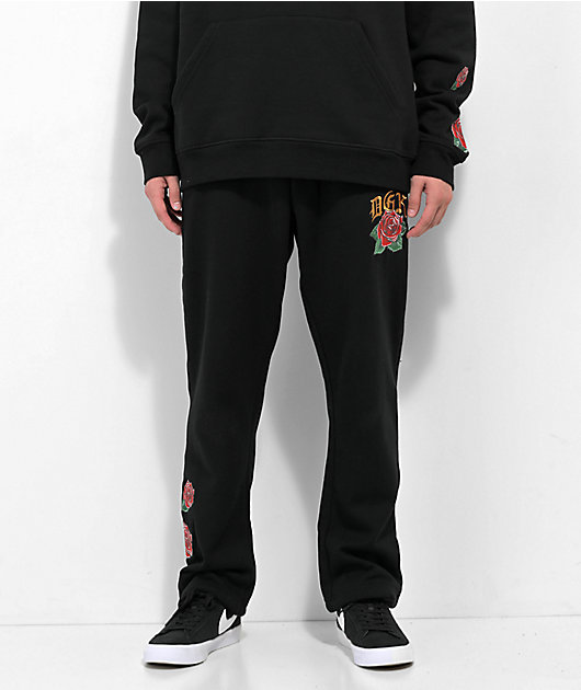 DGK Guadalupe Embroidered Black Sweatpants | Zumiez