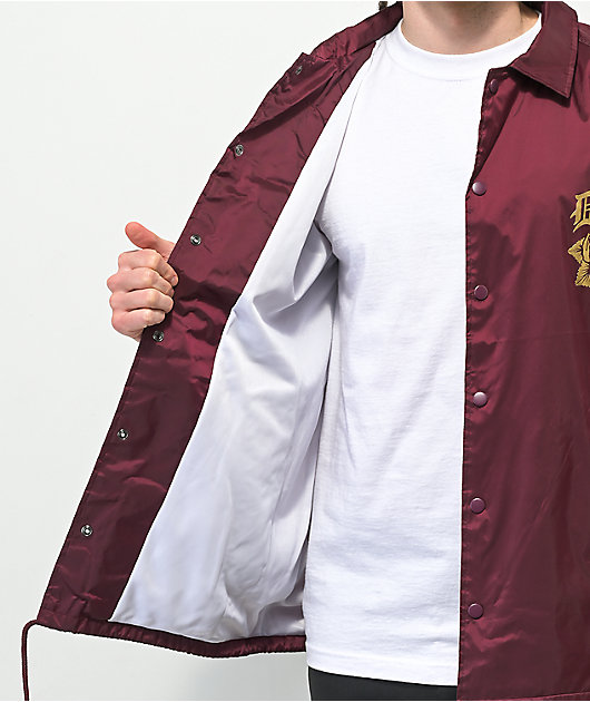 DGK Guadalupe Maroon Coaches Jacket | Zumiez