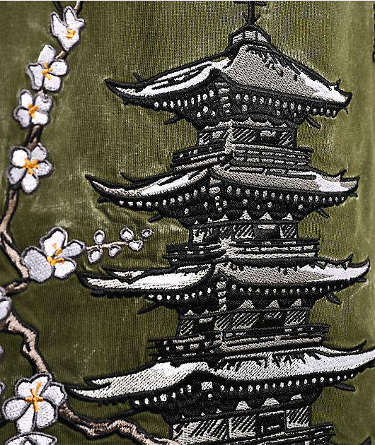 DGK Haiku Olive Green Wash Boxy T-Shirt