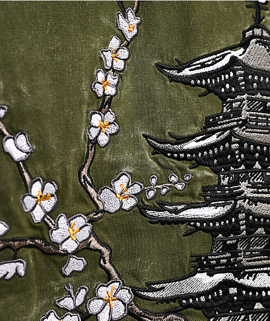 DGK Haiku Olive Green Wash Boxy T-Shirt
