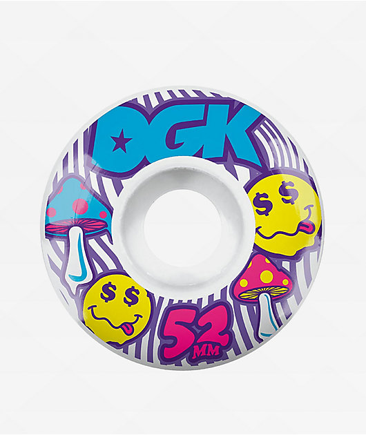 Blank White Skateboard Wheels - 52mm Smooth Ride Wheels For Boards & Cruisers