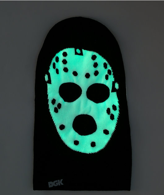 DGK Hooligan Glow In The Dark Black Balaclava