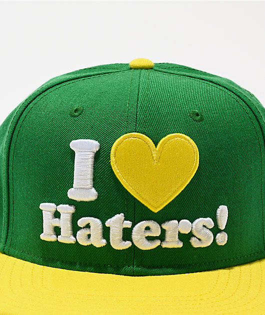 DGK I Love Haters Green & Yellow Snapback Hat