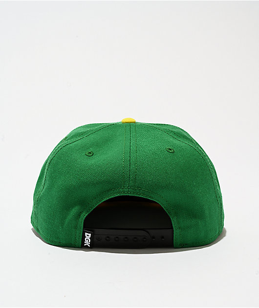 DGK I Love Haters Green & Yellow Snapback Hat