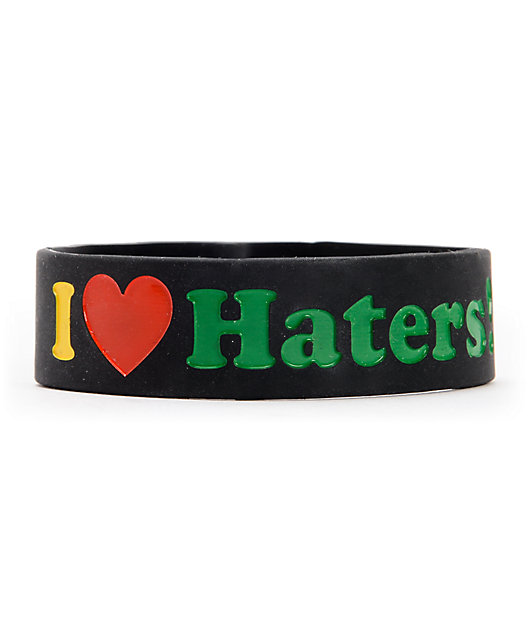 I Love Haters Wristband Bracelet Free Shipping Heart My Haters Wrist Band