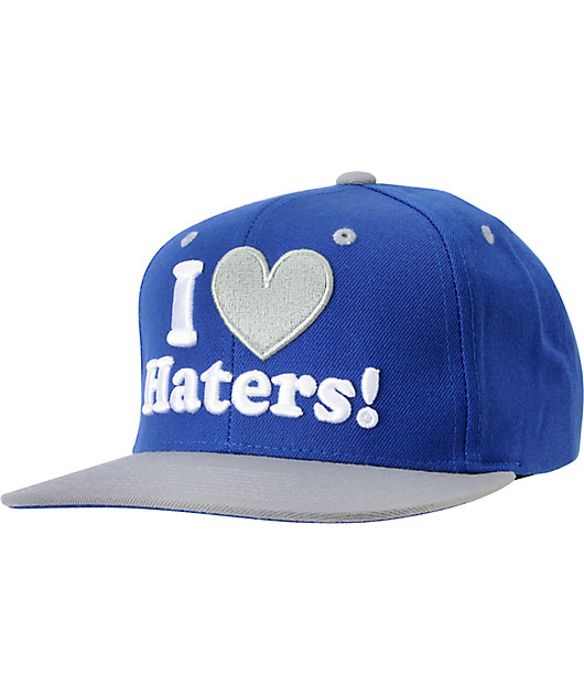 DGK I Love Haters Royal & Grey Snapback Hat