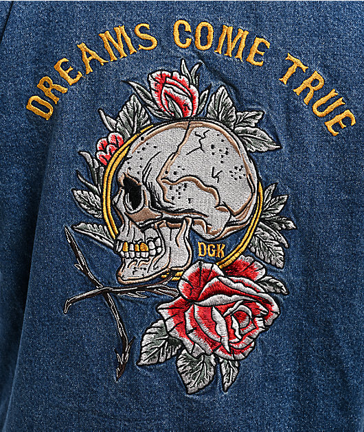 DGK Imagine Indigo Hooded Denim Jacket | Zumiez