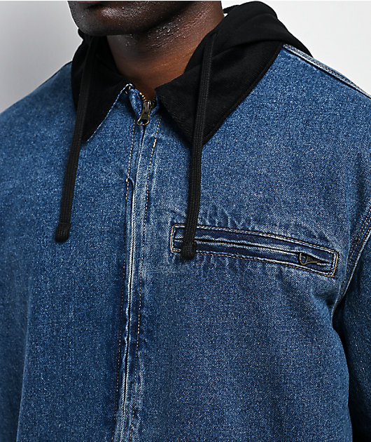DGK Imagine Indigo Hooded Denim Jacket | Zumiez