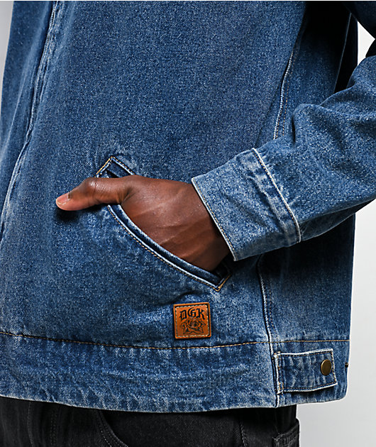 DGK Imagine Indigo Hooded Denim Jacket | Zumiez