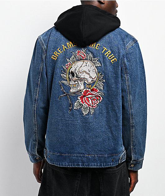 DGK Imagine Indigo Hooded Denim Jacket | Zumiez