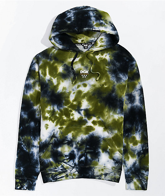 DGK Low Drip Blue Yellow Tie Dye Hoodie