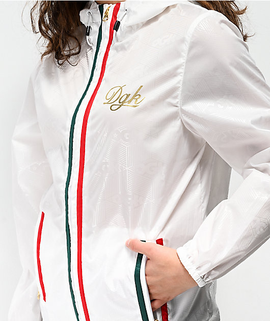 DGK Lux White Windbreaker Jacket