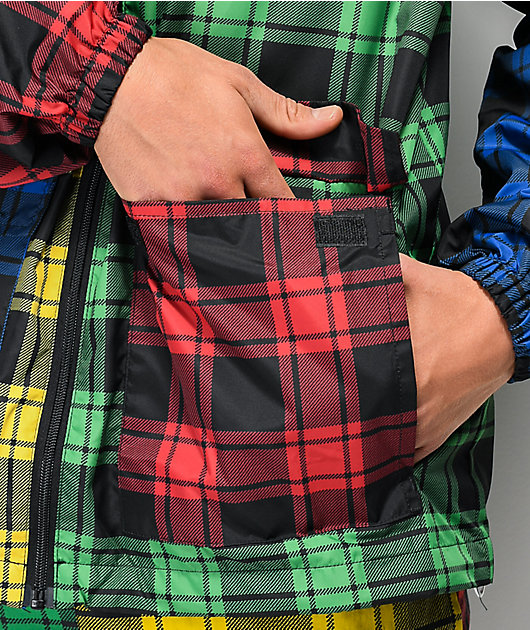 plaid windbreaker