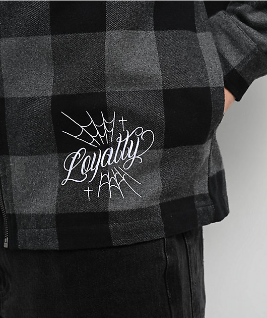 DGK Monterey Black Hooded Flannel Jacket